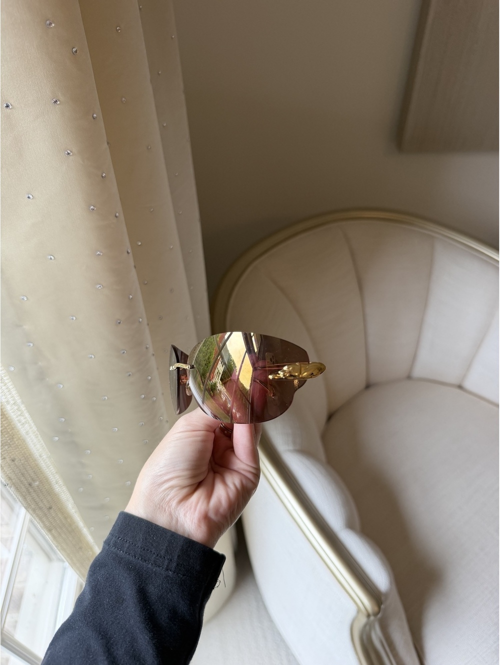Cartier Rimless Rectangular Sunglasses - Picture 5 of 6